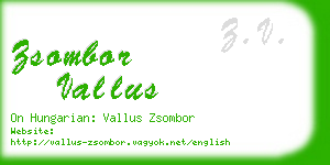 zsombor vallus business card